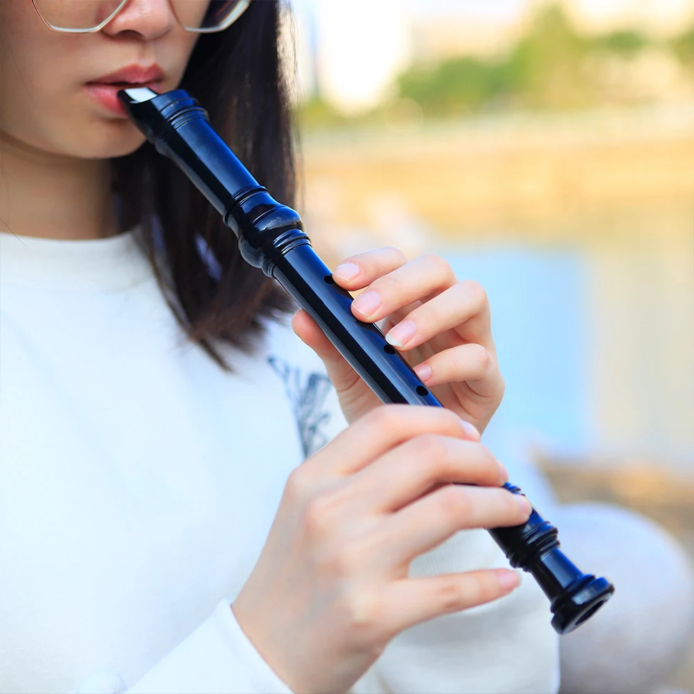 

8 Hole Traditional Recorder Flute German Style Abs Mouthpiece Professional Wind Instrument With Cleaning Rod