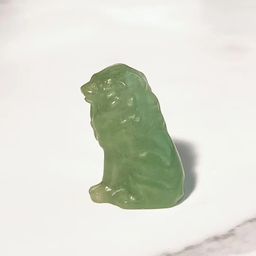 نحت كريستال طبيعي للأسد عشوائي ، مجوهرات أحجار كريمة ، كريستال شفاء لامع ، هدية عيد ميلاد للنساء والصديقة ، 1 *