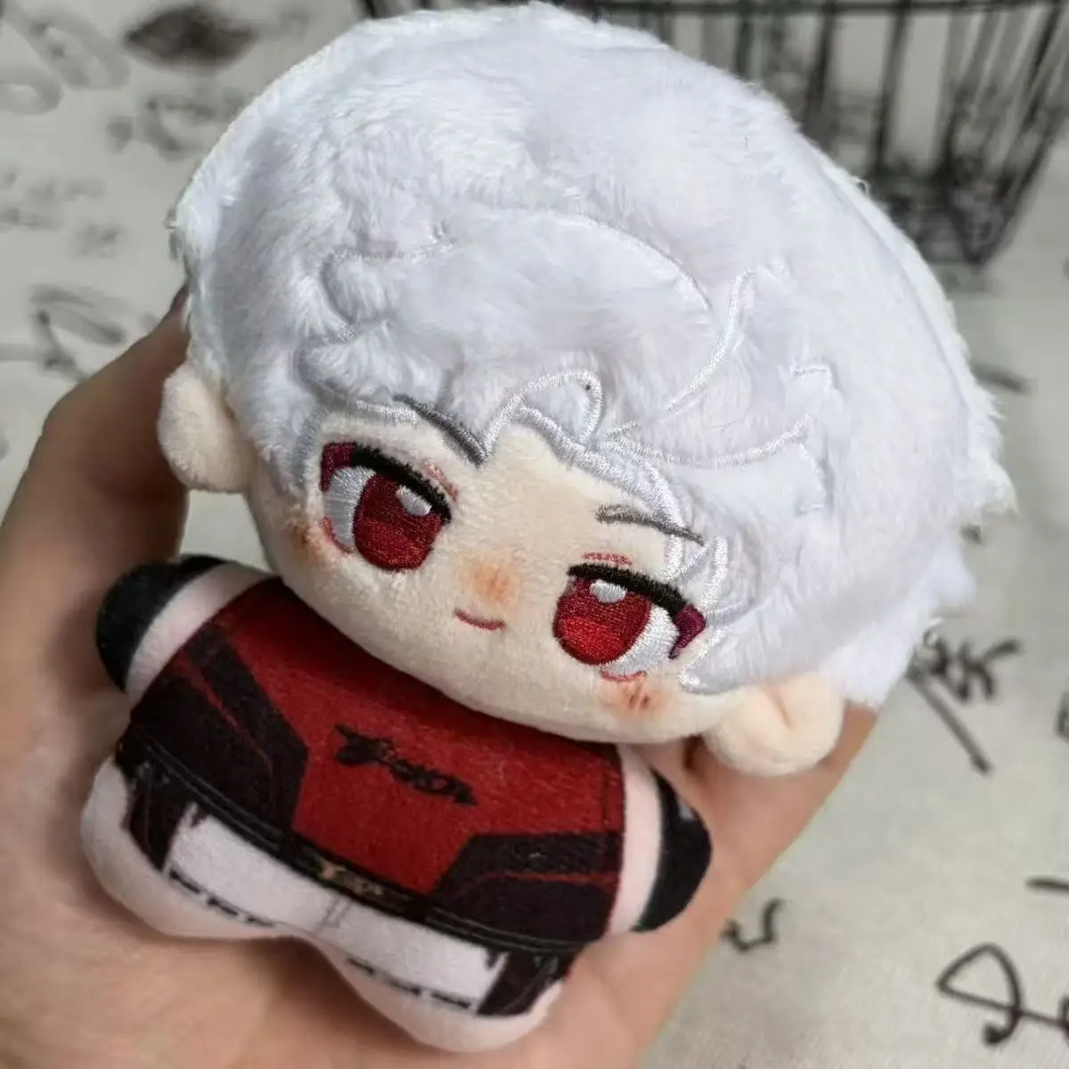 10cm Love and Deepspace Sylus Printed Cotton Doll Big Eye Starfish Body Plush Keychain Cute Stuffed Doll Bag Pendant