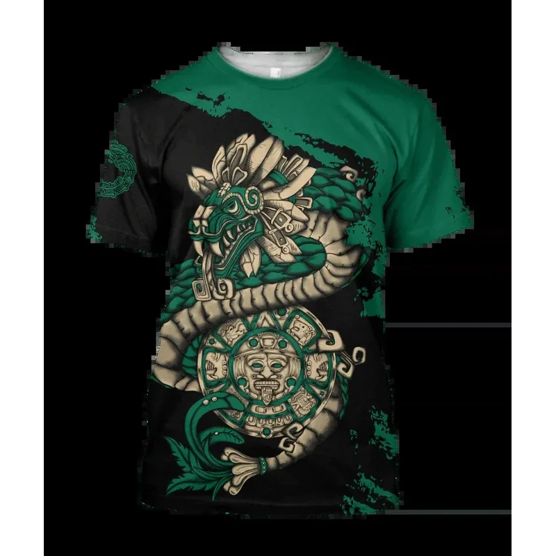 

Цельная футболка с графическим флагом Мексики на заказ, футболка с 3D принтом Quetzalcoatl для мужчин, одежда, спортивный контра