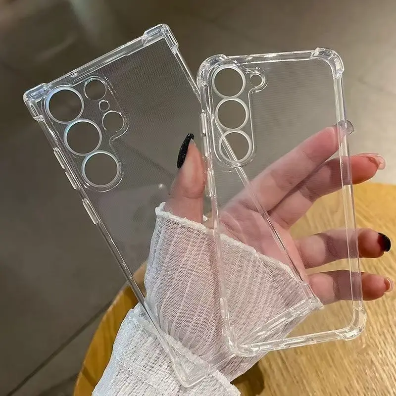 Transparente Luxus Original Hülle für Samsung Galaxy S26 Ultra S25 S24 S23 S22 S21 S20 Plus Ultra FE Silikon Weiche Klare Schutzhülle