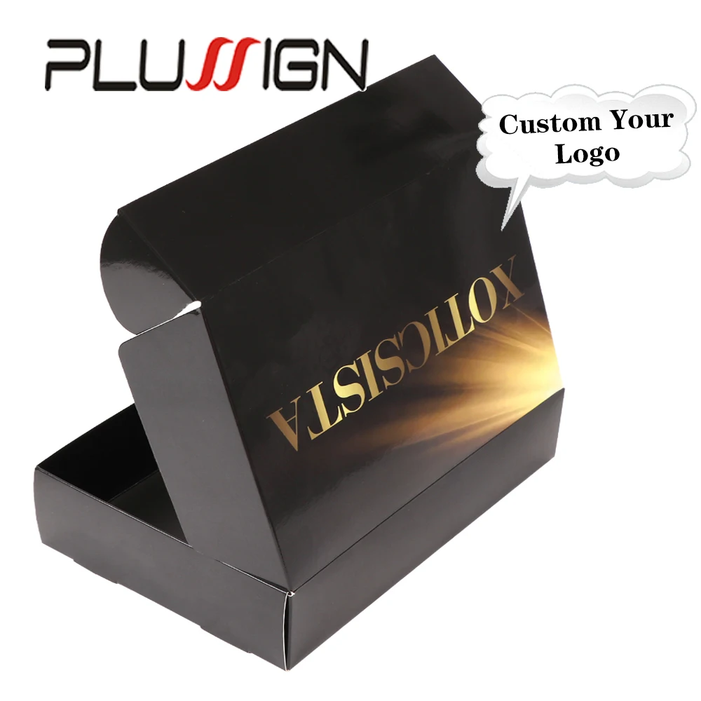 

Hair Packaging Box Custom Fold Box For Hair Bundles 10Pcs Square Paper Boxes For Wig Packaging With Your Text/Logo/Name