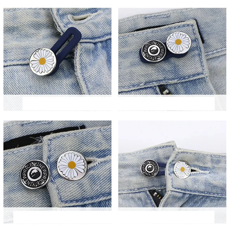 10Pcs Trousers Jeans Buttons Extender Elastic Waistband Extension Button Pregnancy Accessories Universal Extender Belt Buckle