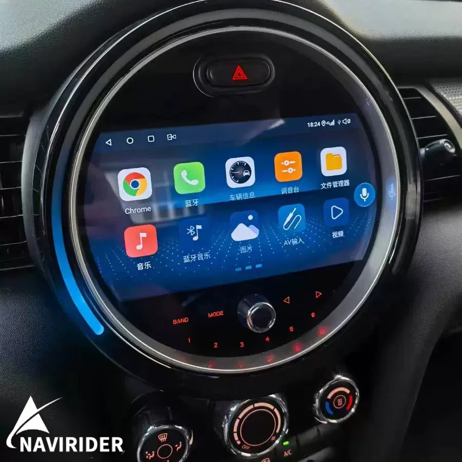 S For BMW Mini One F56 Cooper F55 2015-2020 Car Radio 9inch Navigation Carplay GPS Video Android 14 Stereo Multimedia Head Unit