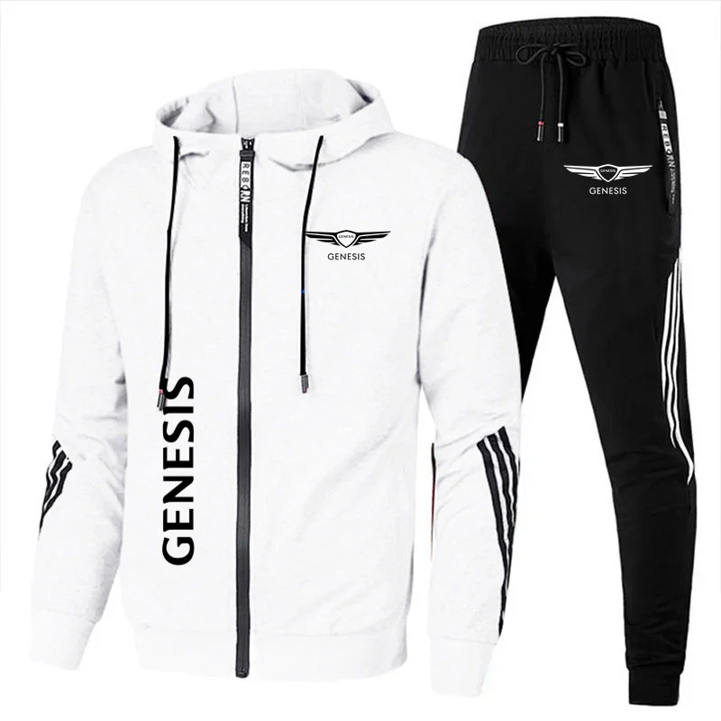 ربيع 2025 جينيسيس شعار الرجال هوديي مجموعة 2 قطعة جديد مطبوعة الرجال الموضة الحد الأدنى هوديي Stormtrooper معطف #5