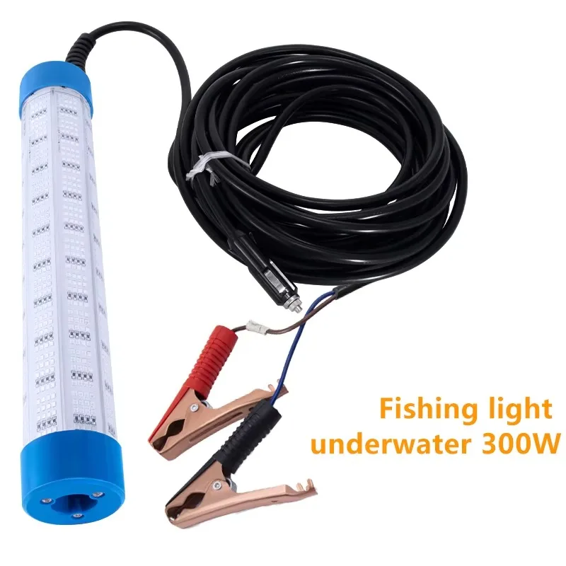 Led Vissen Licht 300 W Waterdicht IP68 AC/DC 27000LM Zalm Vangen Grote Vis Inktvis Boot Vissen licht