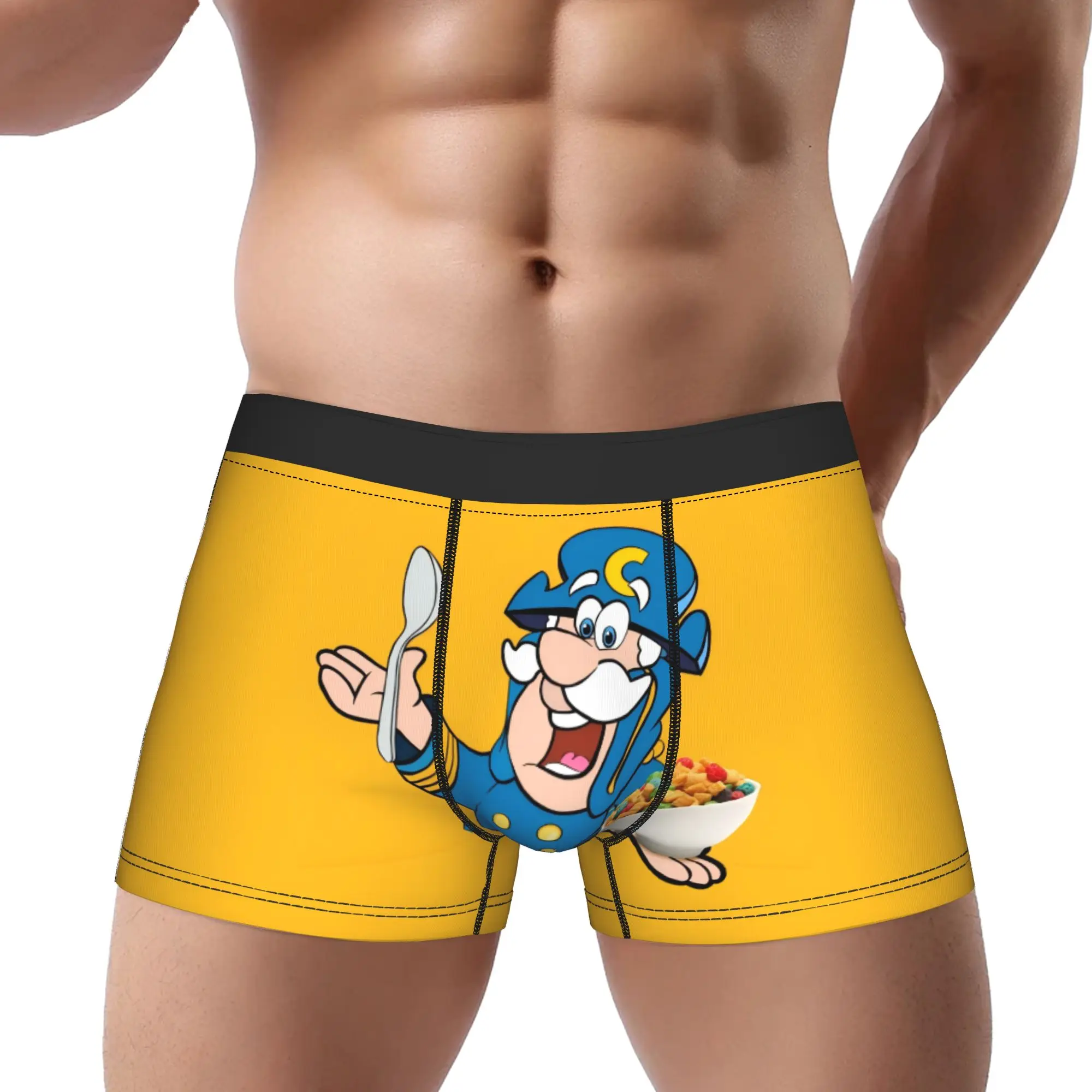 Cap'n Crunch Cap'n Crunch Calzoncillos transpirables para hombre, ropa interior con estampado, pantalones cortos, calzoncillos tipo bóxer