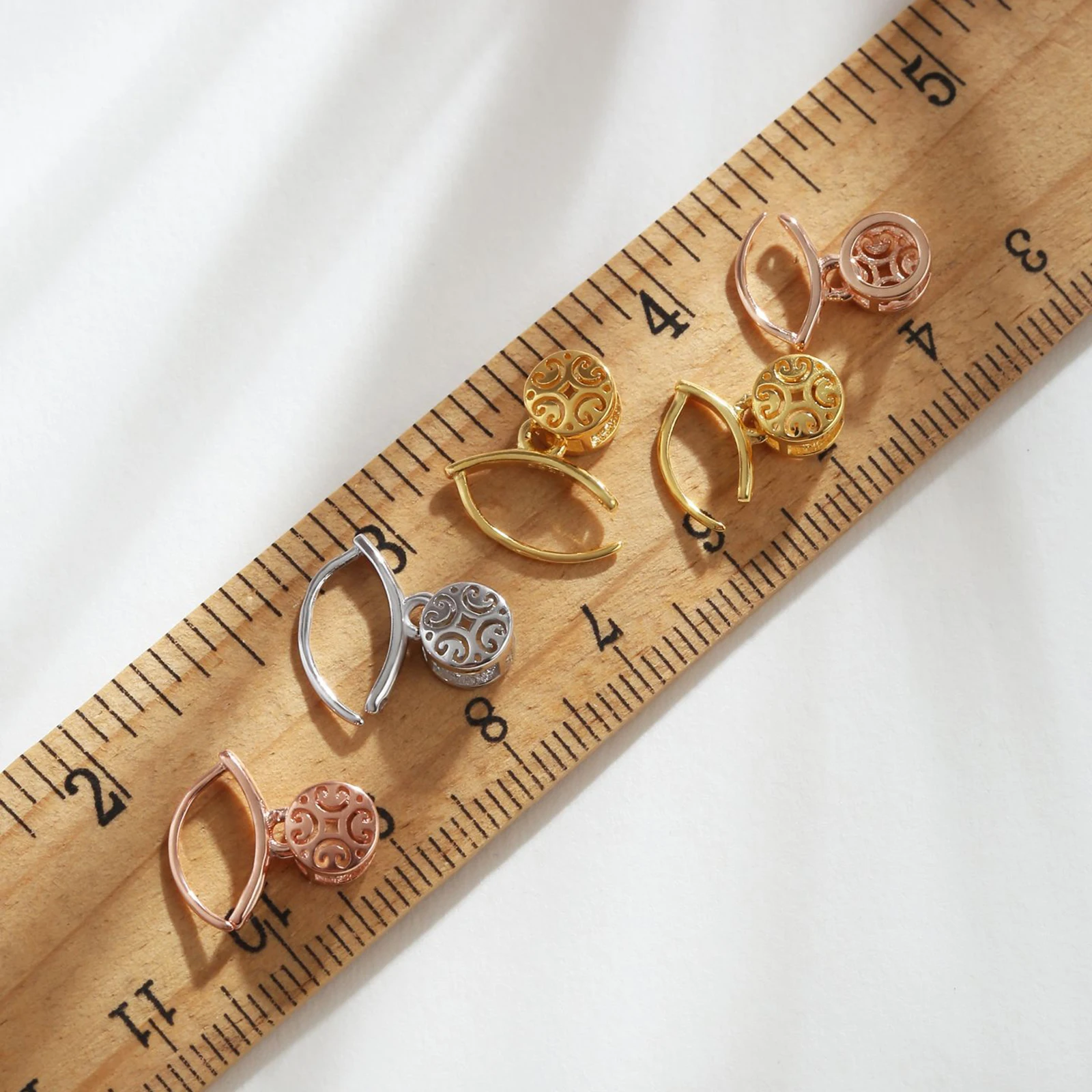 925 Sterling Silver Pendant Blank Base Bull Nose Buckle Fit Amber Honey Wax Jade DIY Necklace Jewelry Making Accessory