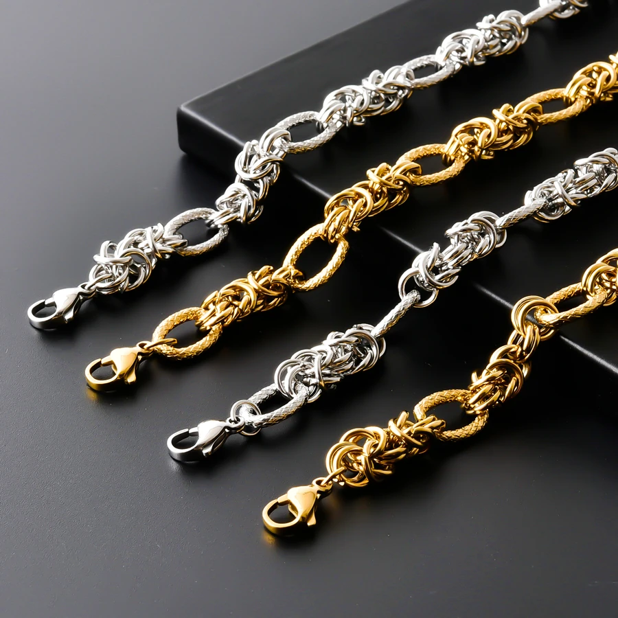 Men Accessories Neck Chain - Handmade Stainless Steel Chunky Knot Necklace
