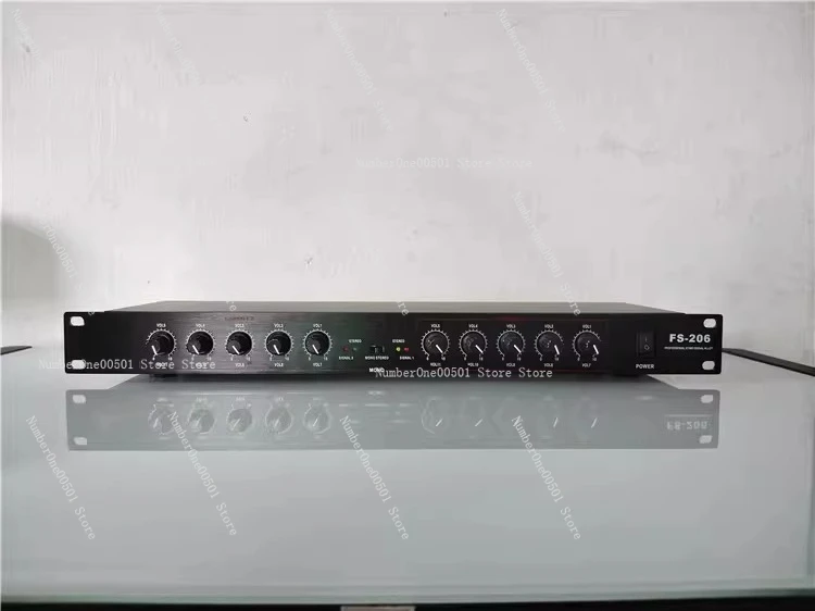 

FS 206 12 Channel Audio Splitter Professional Signal Distributor Amplifier Rack Distributor Audio System Distribution Box