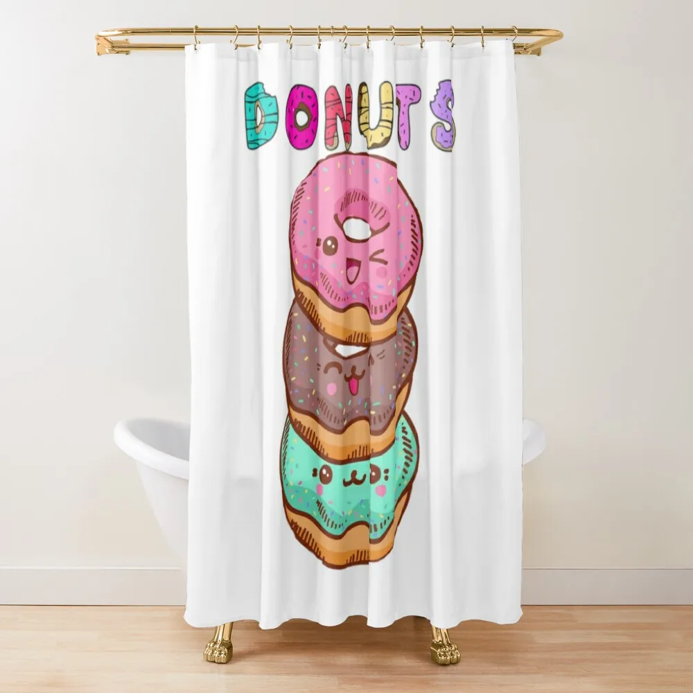 

Eat more donuts Shower Curtain Bathroom Showers Window For Bathrooms With Beautiful Designs Bathroom Fabric Curtain