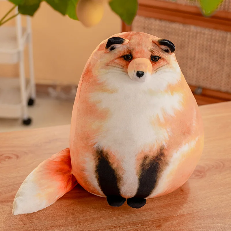 Cat Plush Body Pillow Fox Plush Pillow Raccoon Stuffed Animals Soft Plushies Doll Cute Kitten Plush Throw Pillow Christmas Gift