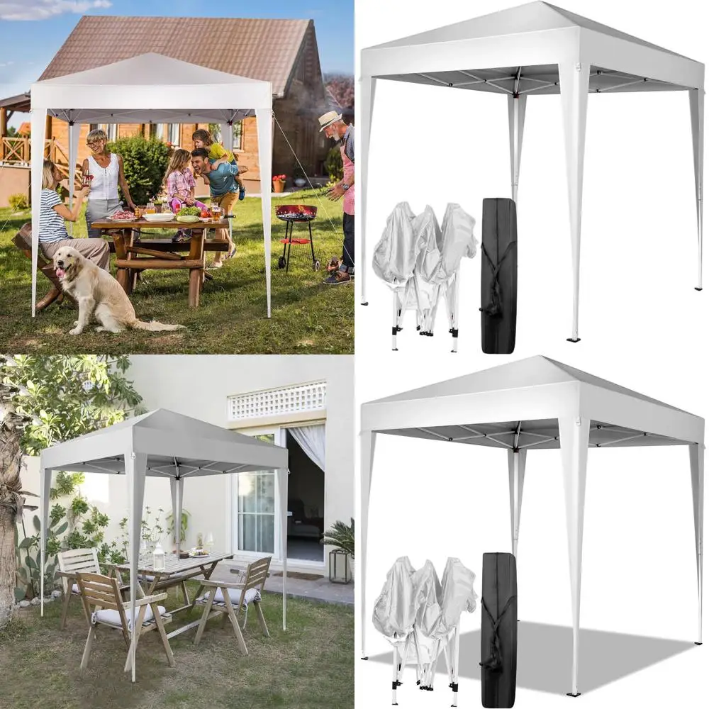 

Портативная белая уличная палатка 6,5x6,5 м для отдыха, вечеринок и кемпинга с сумкой для переноски