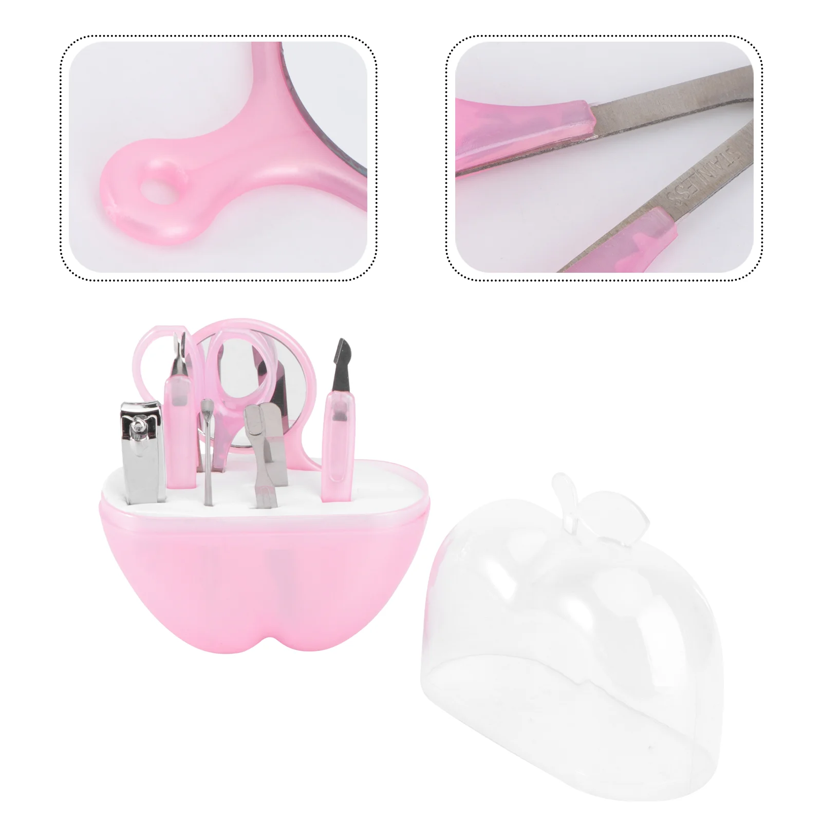 9-in-1 Stainless Steel Lady Eyebrow Scissor Nail Clipper Mirror Set