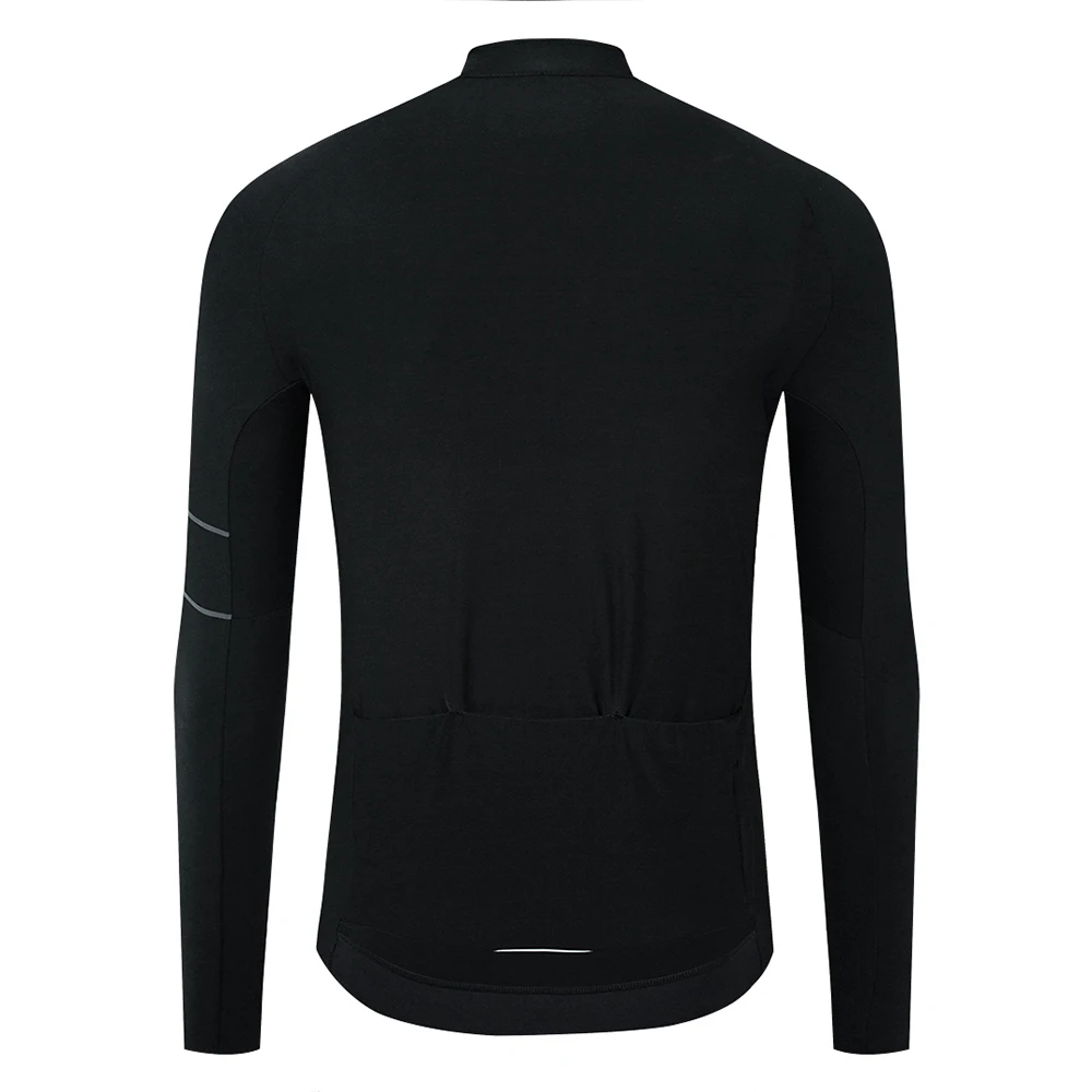 YKYWBIKE Radtrikot 10-20 ° C Herbst Langarm Rennrad Kleidung Thermo Fleece Wärme MTB Fahrrad Jersey – Detail 10