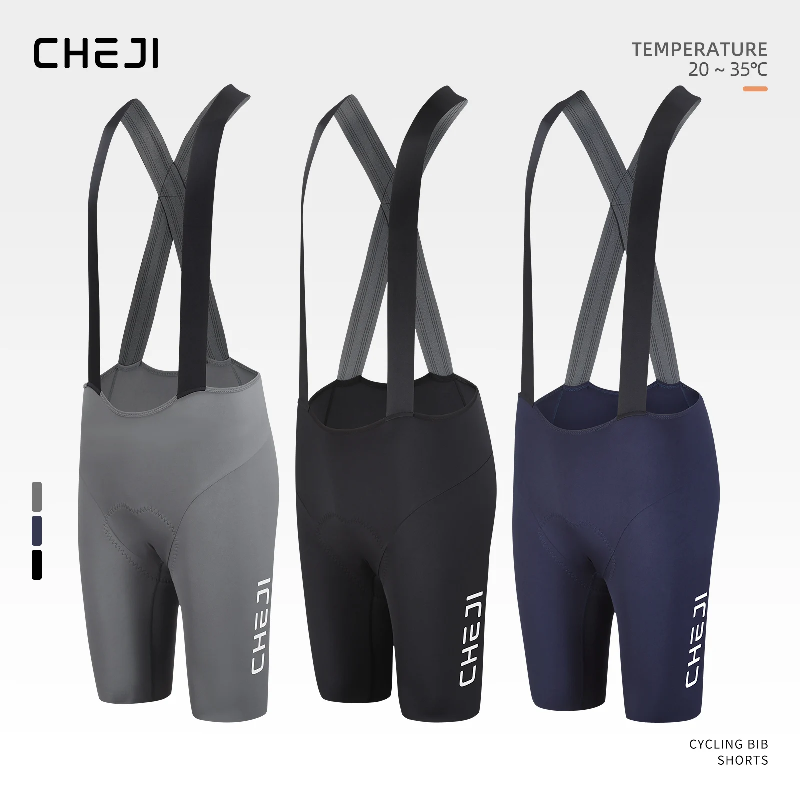 cheji-men's-seamless-cycling-bib-shorts-6h-pro-cycling-shorts-breathable-comfortable-for-long-distance-biking