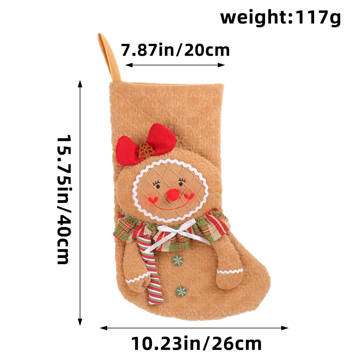 Christmas Gingerbread Man Doll Series Fabric Long Legs Window Ornaments Christmas Decoration Christmas Stocking Hanging Ornament