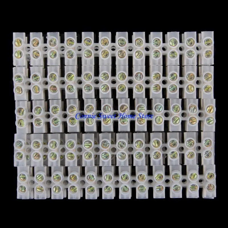 LXAF 10Pcs Barrier Screw Terminal Wire Connector 5A 12-Position Block Terminal