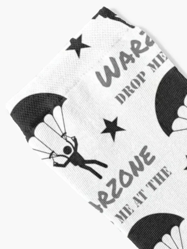 Gulag Gaming Warzone Parachute Skydive Gamer Socks floor Novelties cotton Women's Socks Men's