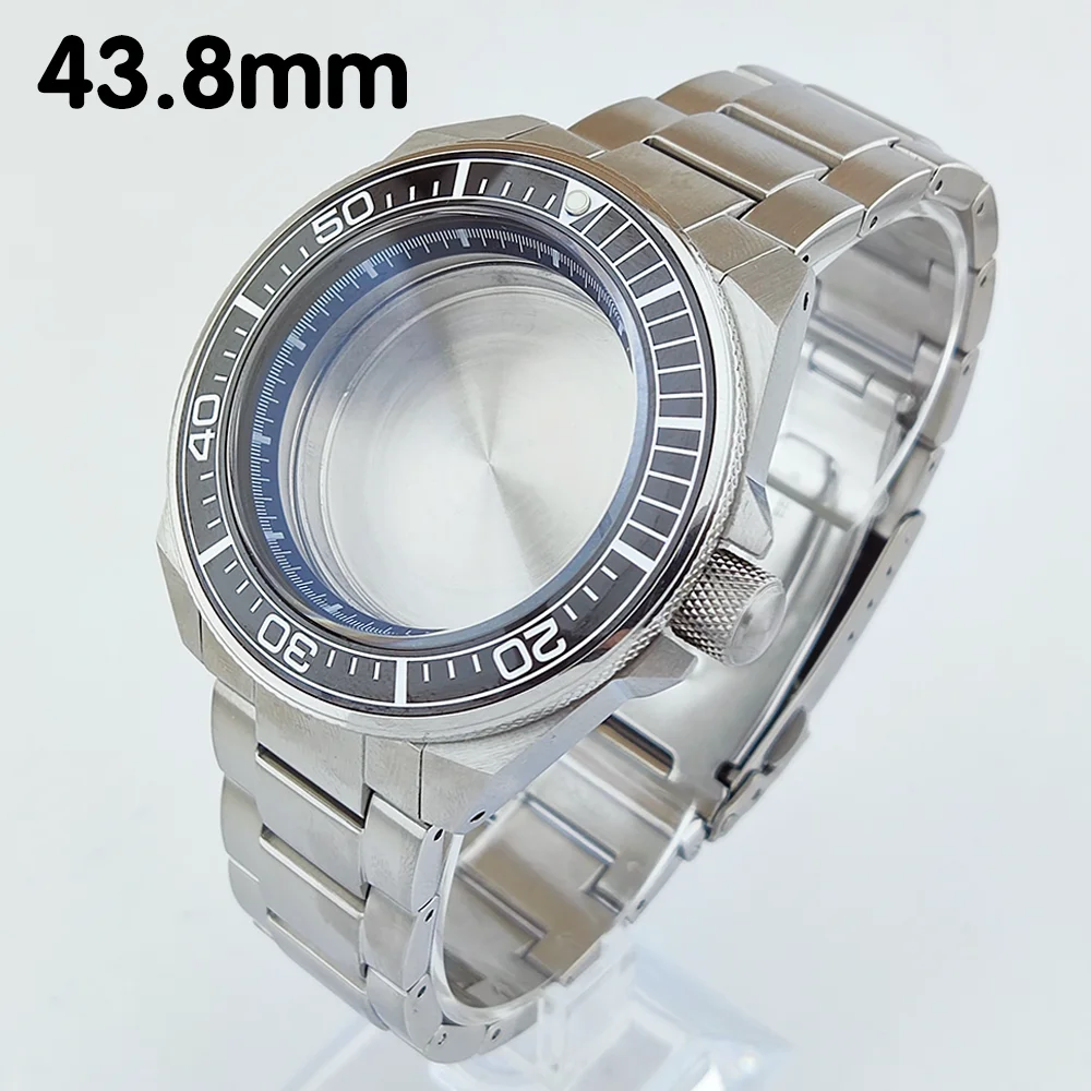 

NH35 Case Black Knight Case Sapphire Glass Stainless Steel Waterproof Case 43mm Case Vintage Watch Parts Replacement Accessories