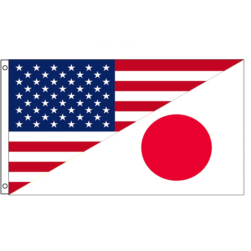 USA Japan Friendship Flag 2ft*3ft (60*90cm) 3ft*5ft (90*150cm) Size Christmas Decorations for Home Flag Banner