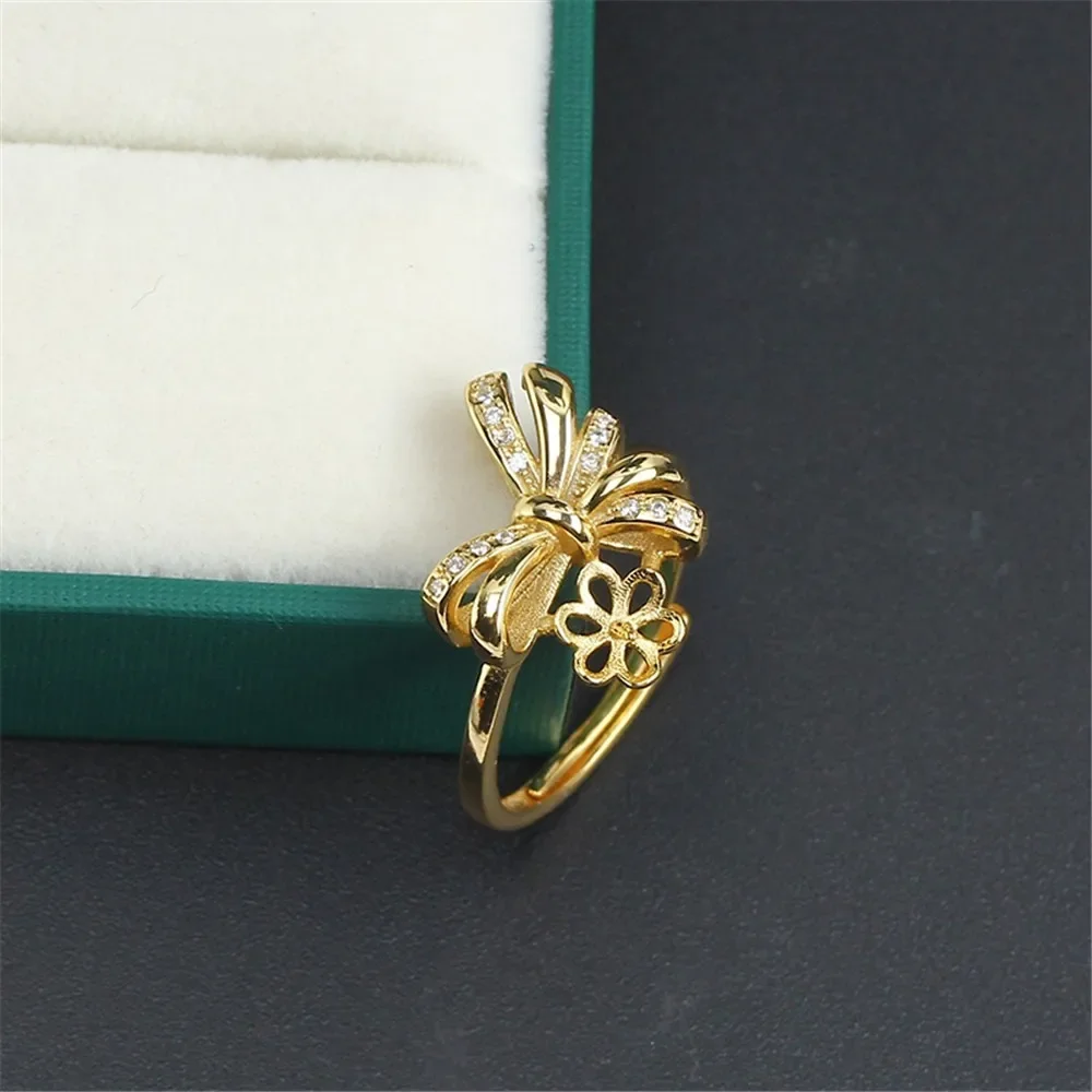 Solid S925 Sterling Silver Pearl Ring Settings Findings & Accessories  for Jewelry Making Bulk Wholesale Craft Supplies No Pearl