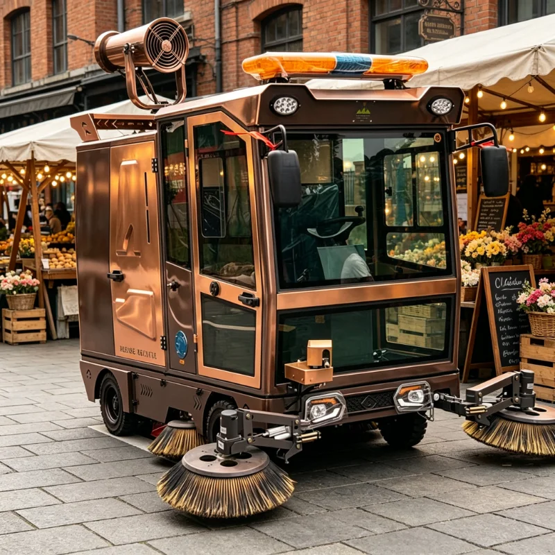 Electric Road Sweeper for Municipal Street/Factory/Industrial Area Cleaning - Road Cleaning Machine Street Sweeper Truck