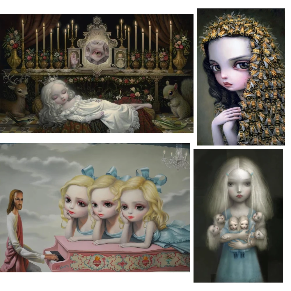 

500/1000/1200/2000PCS Jigsaw Puzzles Scary Girl with Long Hair Family Activity Games for Gameroom Bedroom Home Decor Gift