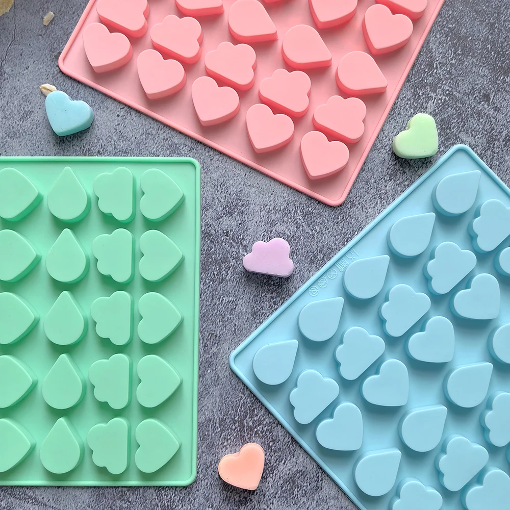 1pc 45 cavity creative cloud love candy chocolate silicone mold DIY pudding biscuit cake baking mold