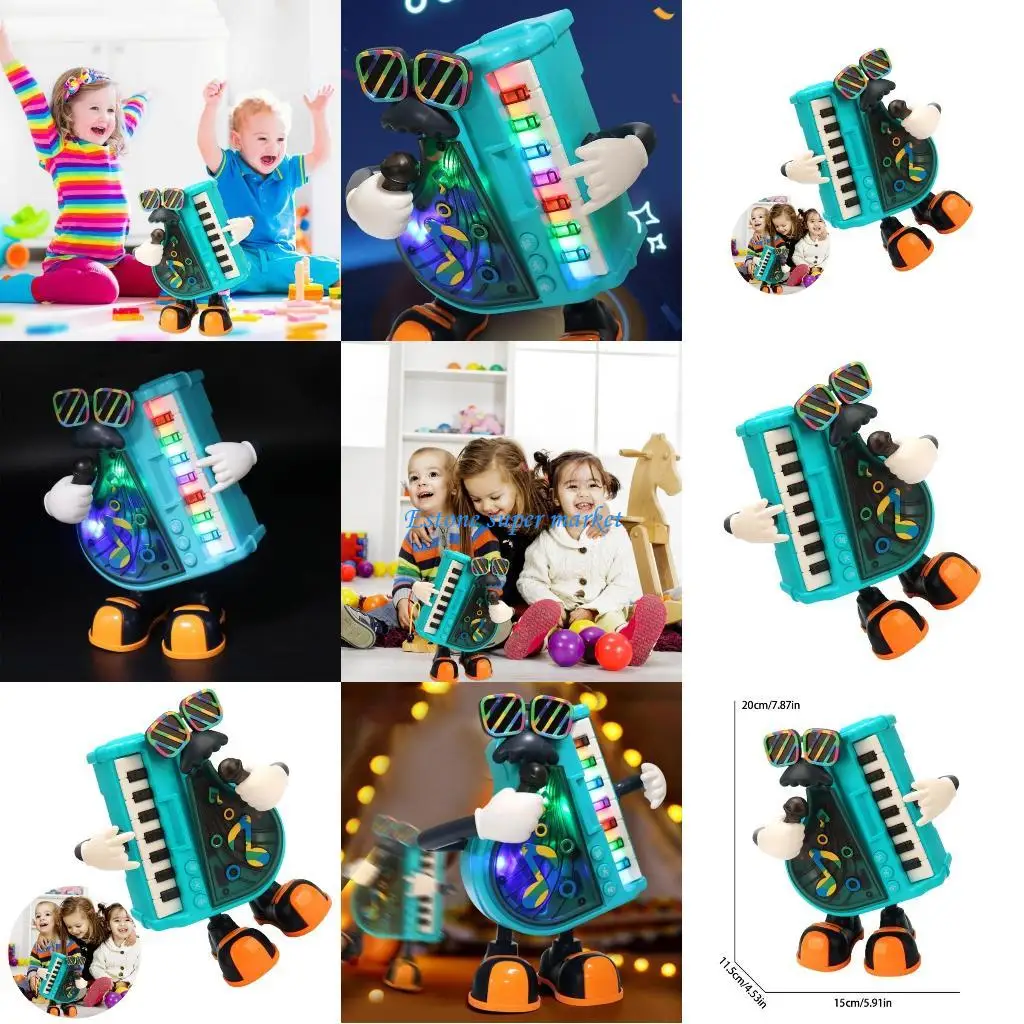 

090B электрическое танцевальное пианино с домашним животным, интерактивная развивающая игрушка для детей, забавное электрическое