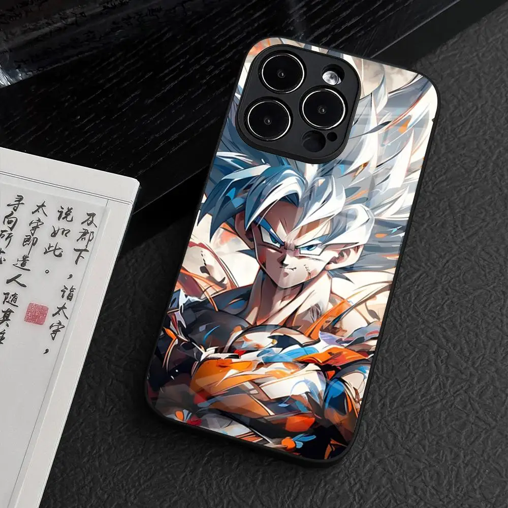 Anime D-Dragon Ball Son Goku Phone Case for iPhone 15 Pro Max 14 Plus 12 Mini 11 13 14 Pro Max Magsafe Wireless Charge Glass Cov image 6