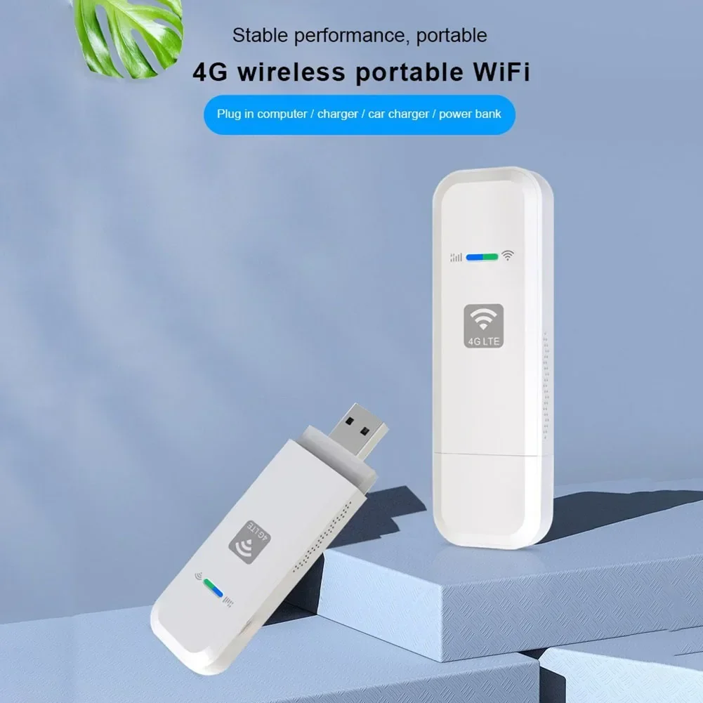 4G LTE USB WiFi Router with SIM Card Slot Portable WiFi LTE USB 4G Modem Plug and Play European Version for Outdoor Travel