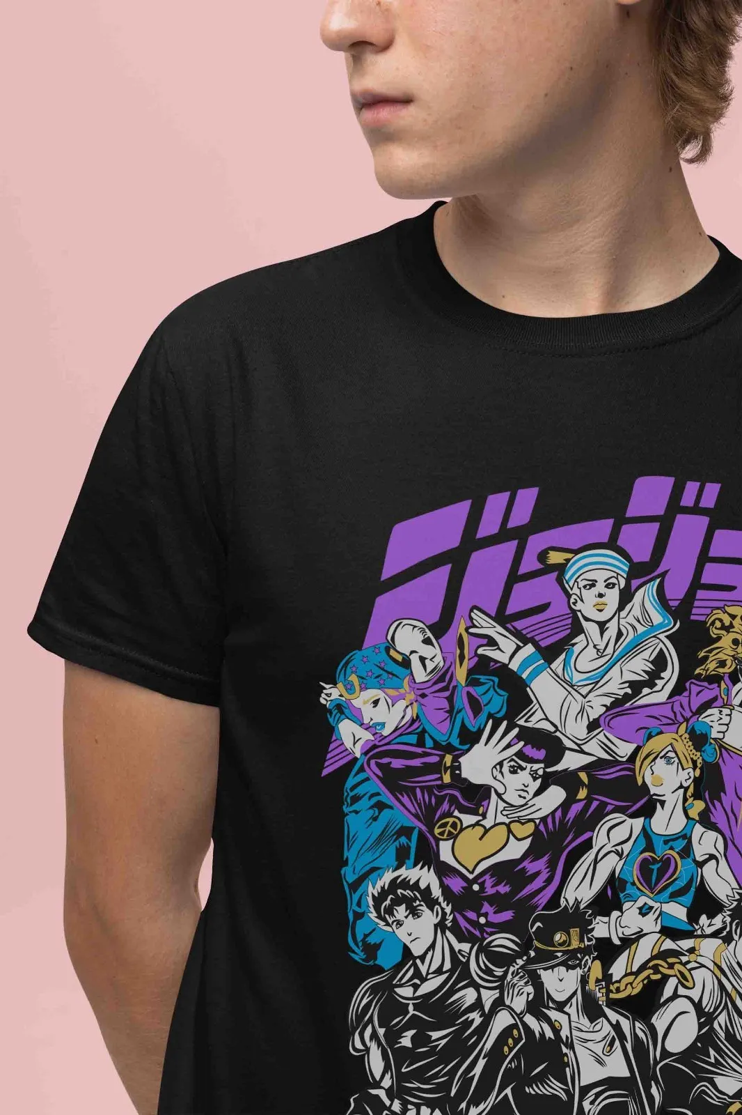 Jojo's Bizarre Adventure T-Shirt Jotaro Tshirt Dio Joseph Shirt Giorno Anime Tee
