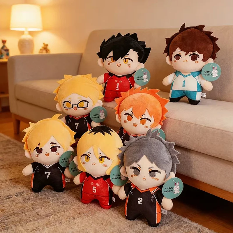 

Плюшевые игрушки по аниме Haikyuu: Хината Шойо, Тобио Кагеяма, Кей Цукишима. Мягкие игрушки для фанатов, милый подарок.
