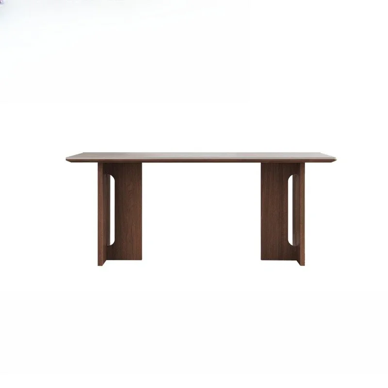 

Wooden cave stone slab dining table and chair combination modern simple household Nordic small apartment