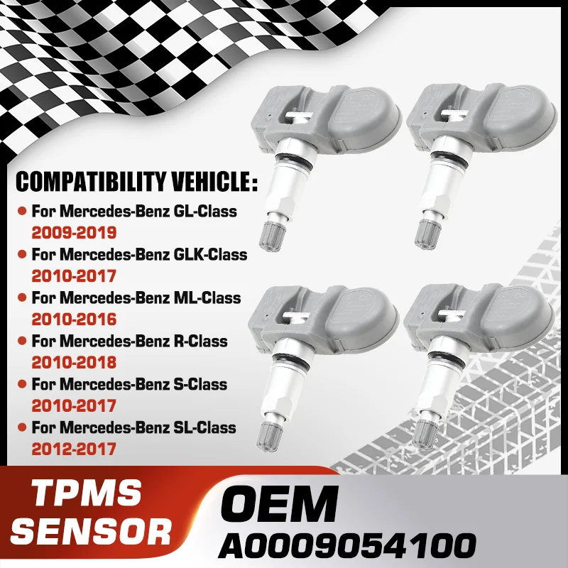 

TPMS Tire Pressure Monitor Sensor For Mercedes-Benz GL-Class GLK-Class ML-Class R-Class S-Class SL-Class SLK-Class Smart Fortwo