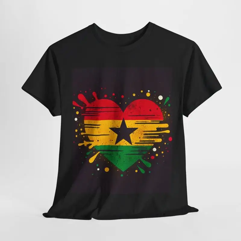 

Ghana Vintage Heart for Family Celebrate Africa and West T shirt
