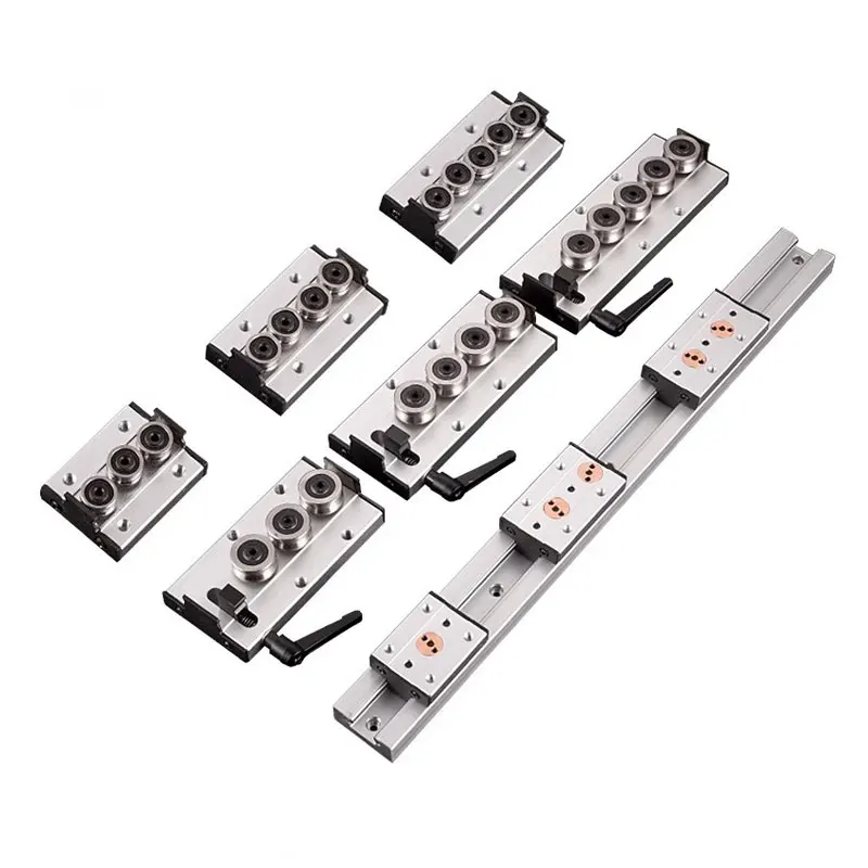 Built-in Dual-Axis Linear Guide 28mm SGR10 SGR10E Roller Slider 1 Set: 1 SGB10 Block And 1 SGR10 Guide L100-1150mm Woodworking