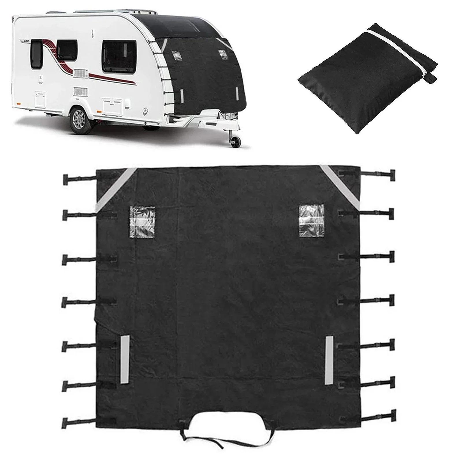 

RV Caravan Front Towing Cover Protector Waterproof Windshield Cover Frost Guard Protector Caravan Accessories