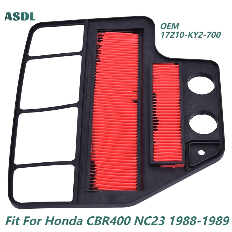 

Motorcycle Air Filter Cleaner Element Air Intake For Honda CBR400 NC23 1988 1989 CBR 400 OEM 17210-KY2-700