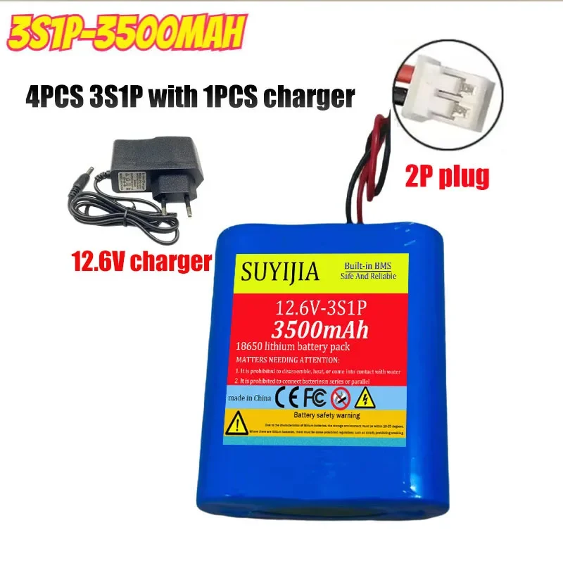 3S1P 12.6V 3500mAh Li-ion Battery Pack for Camera