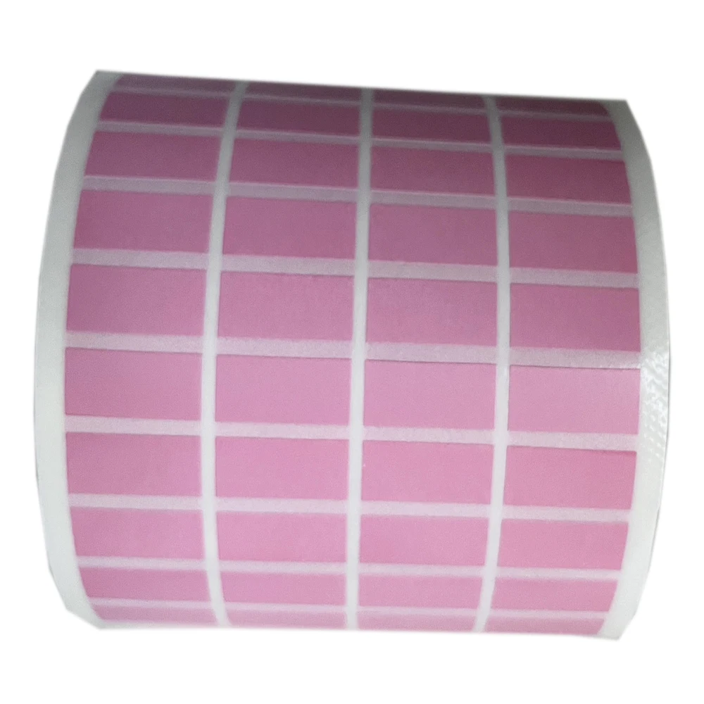 

4 Row Pink Classification Storage Distinguish Blank Sticker Labels Roll Direct Print Price Label Stickers