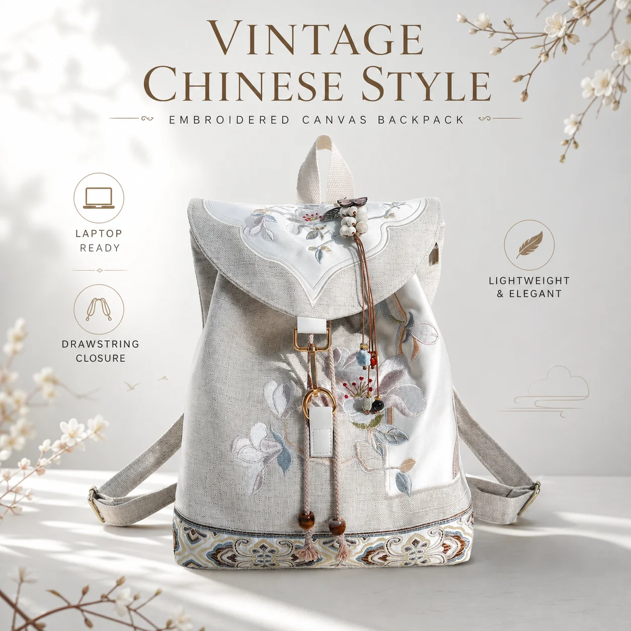 Laptop Backpack Anti Theft - Muling 15 Inch Canvas Backpack Vintage