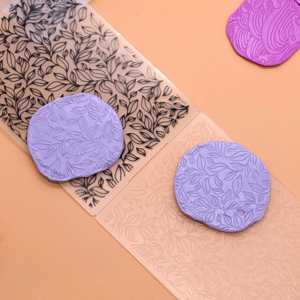 SNASAN Concave Convex Embossing Mold For Soft Pottery Polymer Clay DIY Earrings Pendants Jewelry Making 10.5x14.8cm