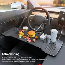 Multifunctional Car Steering Wheel Table Tray Desk Notebook Laptop Eating Desk Car Food Eating Tray for Tesla Y/3