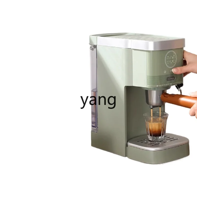 

Yjq Italian Capsule Coffee Machine Small Household White Retro Semi-Or Full-Automatic Milk Frother American Coffee