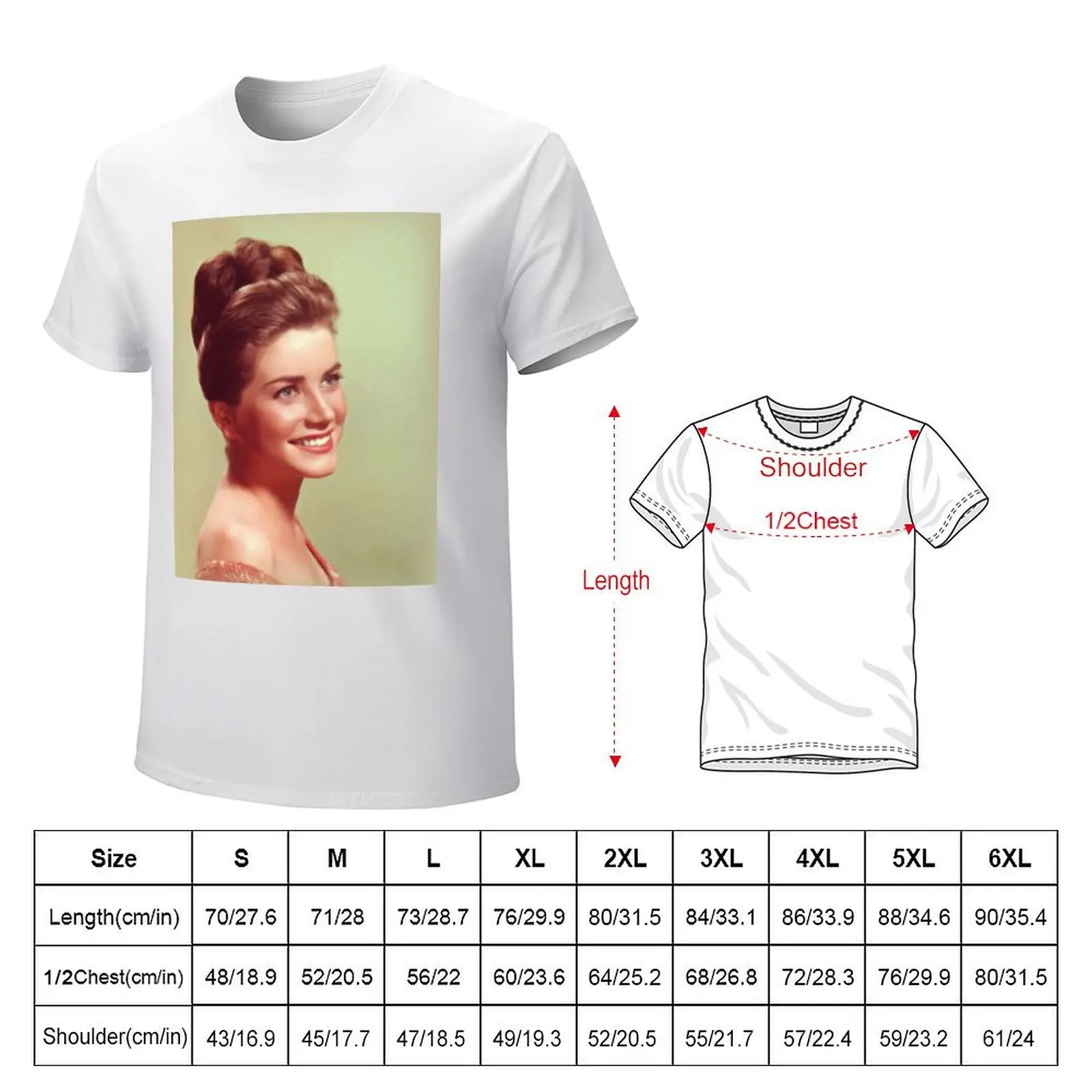 Dolores Hart, Vintage Actress T-Shirt kawaii clothes for a boy graphics Short sleeve tee mens cotton t shirts