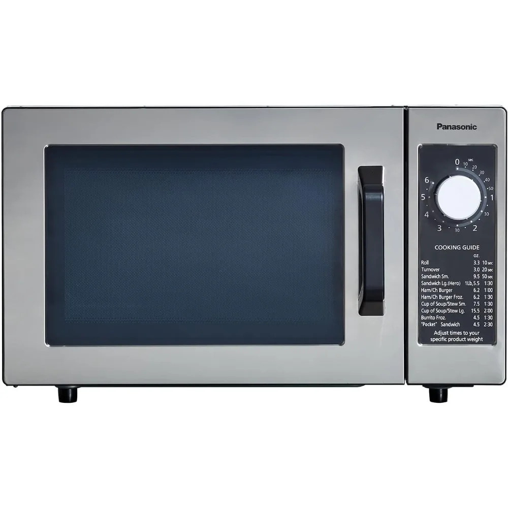 NE-1025F Compact Light-Duty Countertop Commercial Microwave Oven with 6-Minute Electronic Dial Control Timer, Bottom Energy