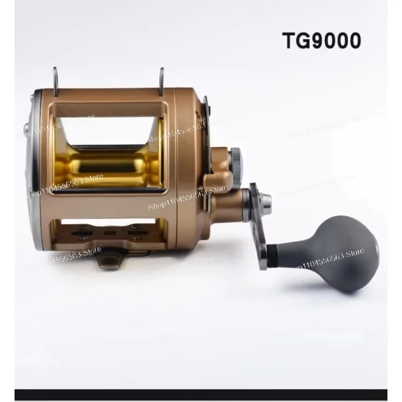 

24kg Max Drag Full Metal Large Right Handed Trolling Drum Reel High Gear Ratio Saltwater Offshore Fishing Reel