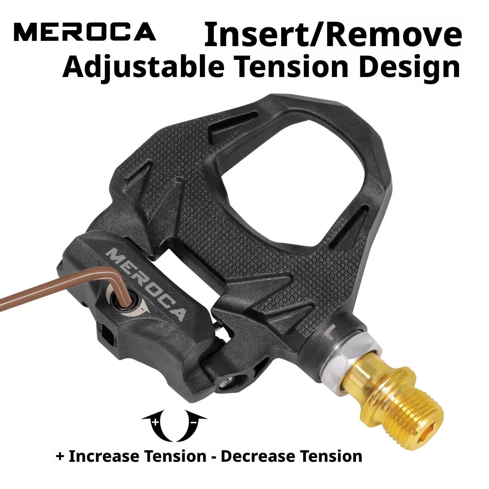 MEROCA Road Bike Pedal Nylon Bicycle Locking pedals Cycling Bearing Cleats Clipless Pedal For SPD  System With Locking plate